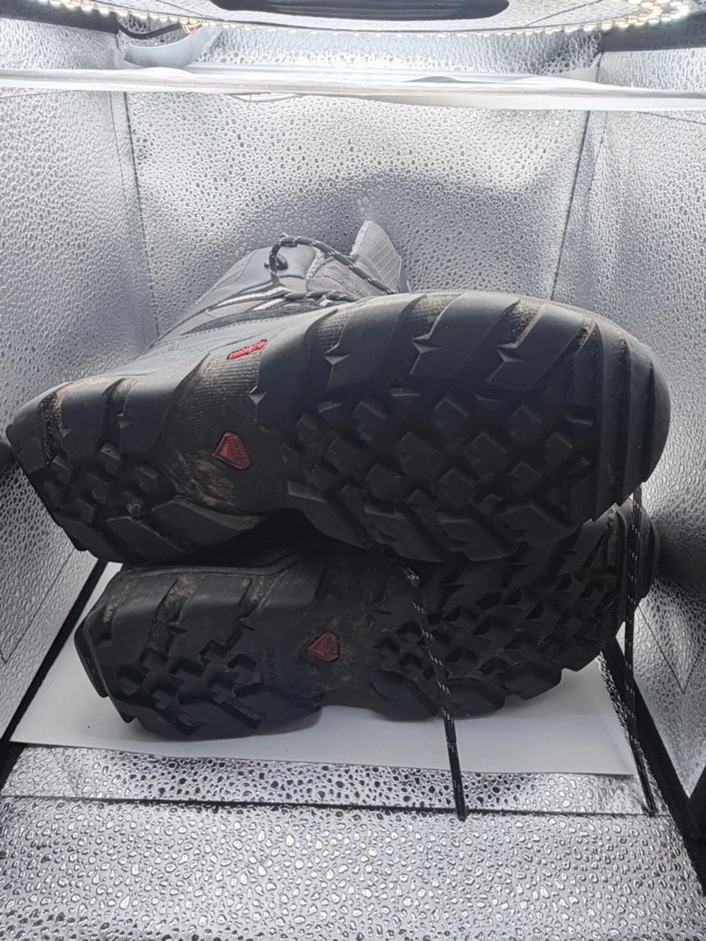 Salomon Black Lace-Up Winter Boot with Fleece Collar